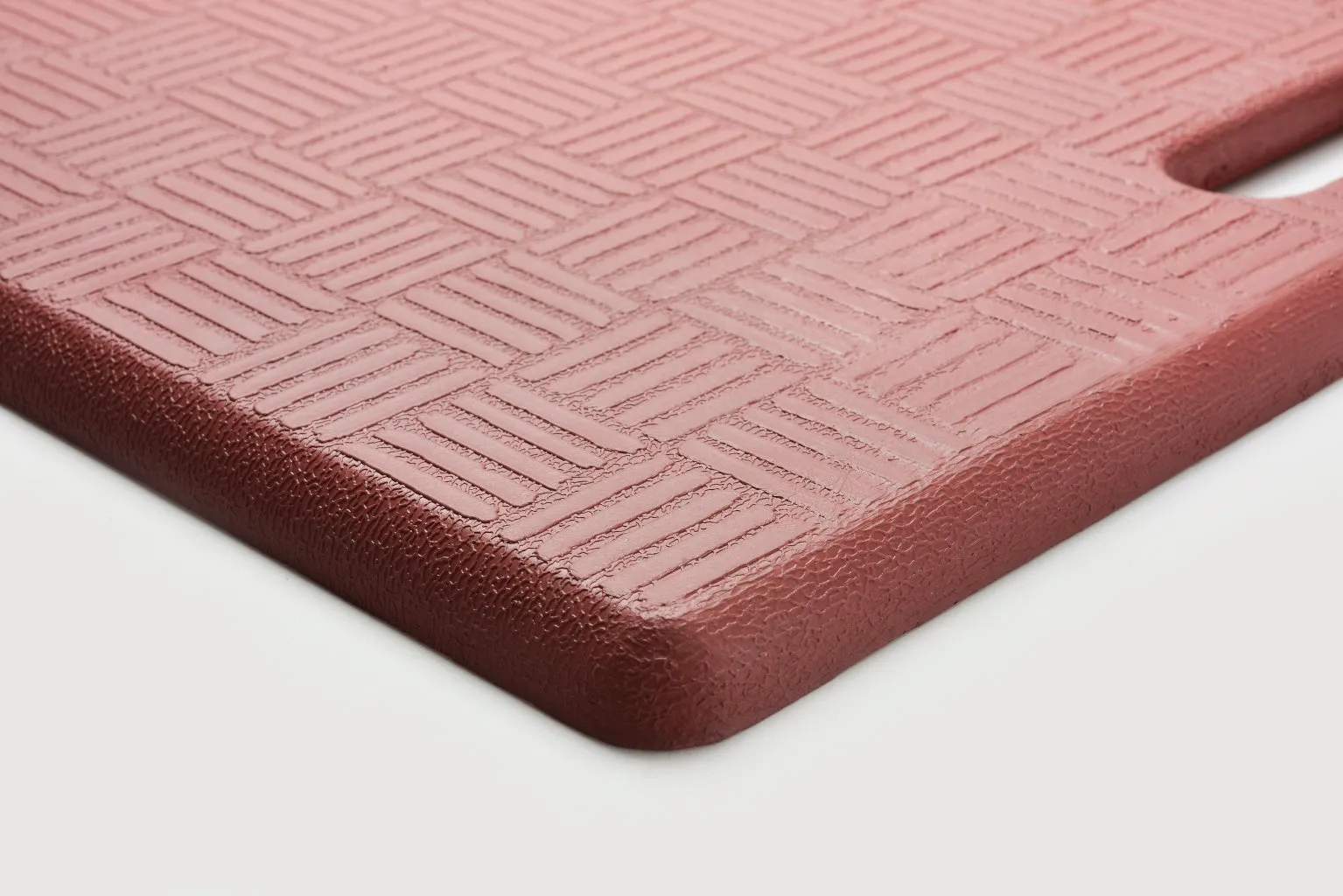 # 18001-41 Anti-Fatigue, Ergonomically Engineered, Non-Toxic, Non-Slip, Waterproof, All-Purpose PU Floor Mat, Basket Weave Pattern, 20" x 20" x .62" thickness, Marsala Color (1 Pack)