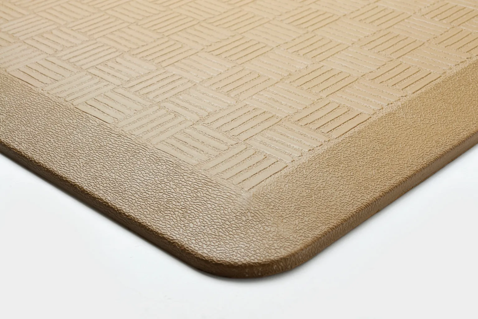 # 18002-12 Anti-Fatigue, Ergonomically Engineered, Non-Toxic, Non-Slip, Waterproof, All-Purpose PU Floor Mat, Basket Weave Pattern, 24" x 36" x .7" thickness, Ice Coffee Color (2 Pack)