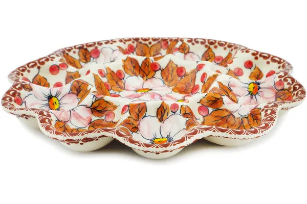 11" Egg Plate - Autumn Wedding