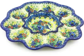 11" Egg Plate - Blue Bird Solo