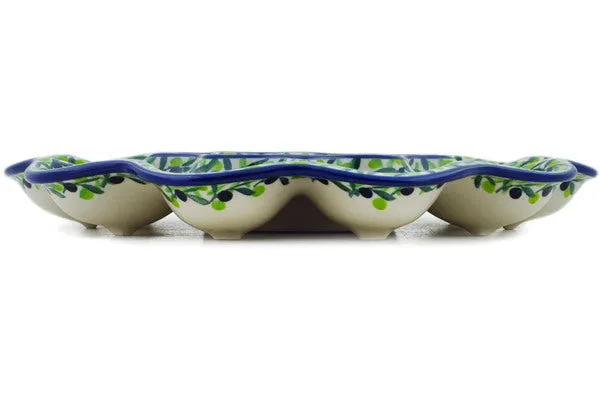 11" Egg Plate - Olive Grove