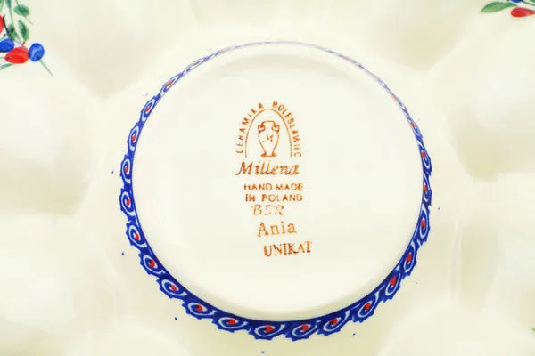 11" Egg Plate - Patriotic Blooms