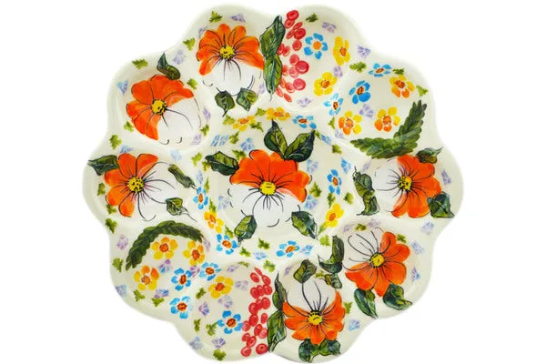 11" Egg Plate - Summer Walk