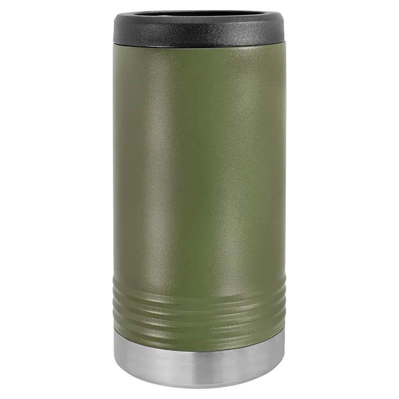 12 oz Skinny Beverage Holder for Slim Cans  - Insulated Stainless Steel Can Cooler (Blank)