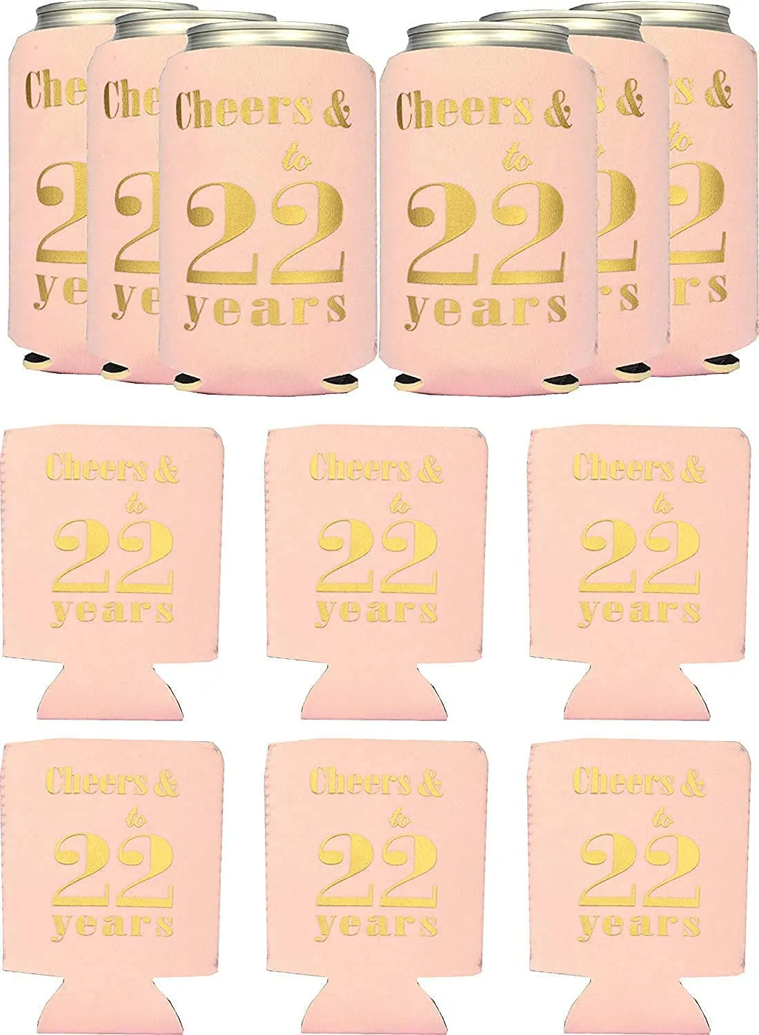 22nd Birthday Gifts for Women, 22nd Birthday Gifts, 22nd Birthday Can Coolers, 22nd