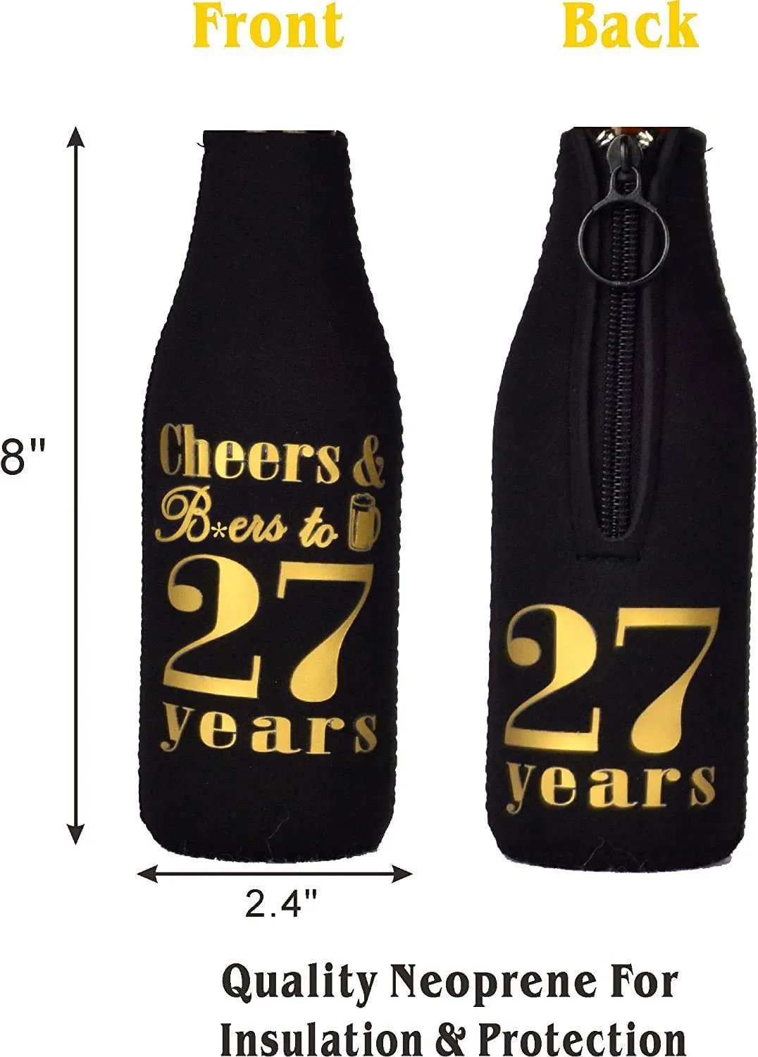 27th Birthday Gifts for Men, 27th Birthday Gifts, 27th Birthday Can Cooler, 27th Birthday