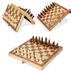 40cm Large Wooden Folding Chessboard Set