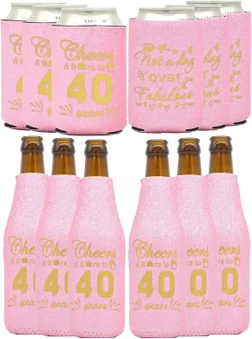 40th Birthday Gifts for Women, 40th Birthday Gifts, 40th Birthday Can Coolers, 40th