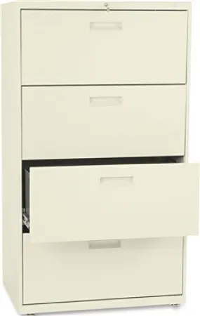 500 Series Four-Drawer Lateral File 30W X53-1/4H X19-1/4D Putty