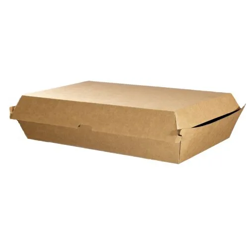 50/100/125 X Kraft Brown Disposable Food Boxes Bulk Takeaway Storage Tray Box