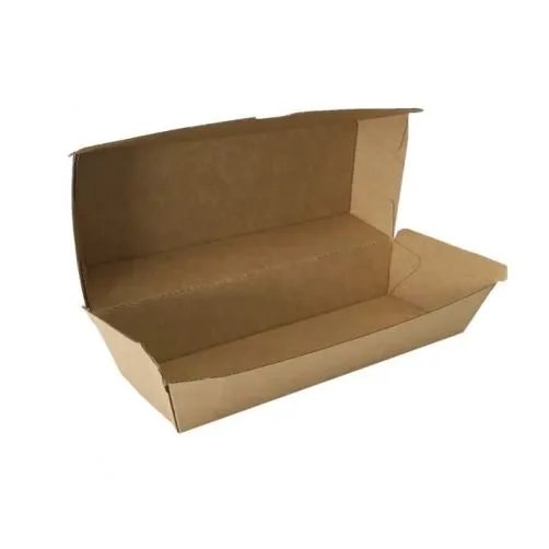 50/100/125 X Kraft Brown Disposable Food Boxes Bulk Takeaway Storage Tray Box