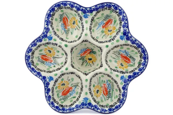 8" Egg Plate - Splendid Blue Bell