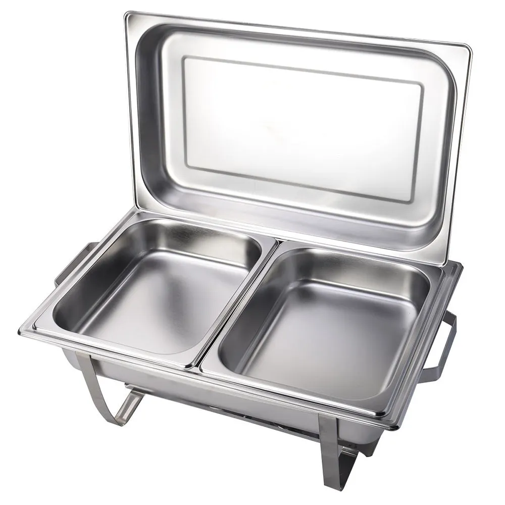 9L Stainless Chafing Dish Set Buffet Warmer with Fuel Holders