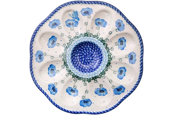 9" Egg Plate - Morning Poppies