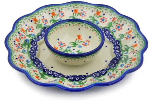 9" Egg Plate - Spring Flowers