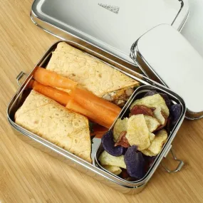 A Slice of Green Large Rectangle Stainless Steel Lunch Box with Mini Container