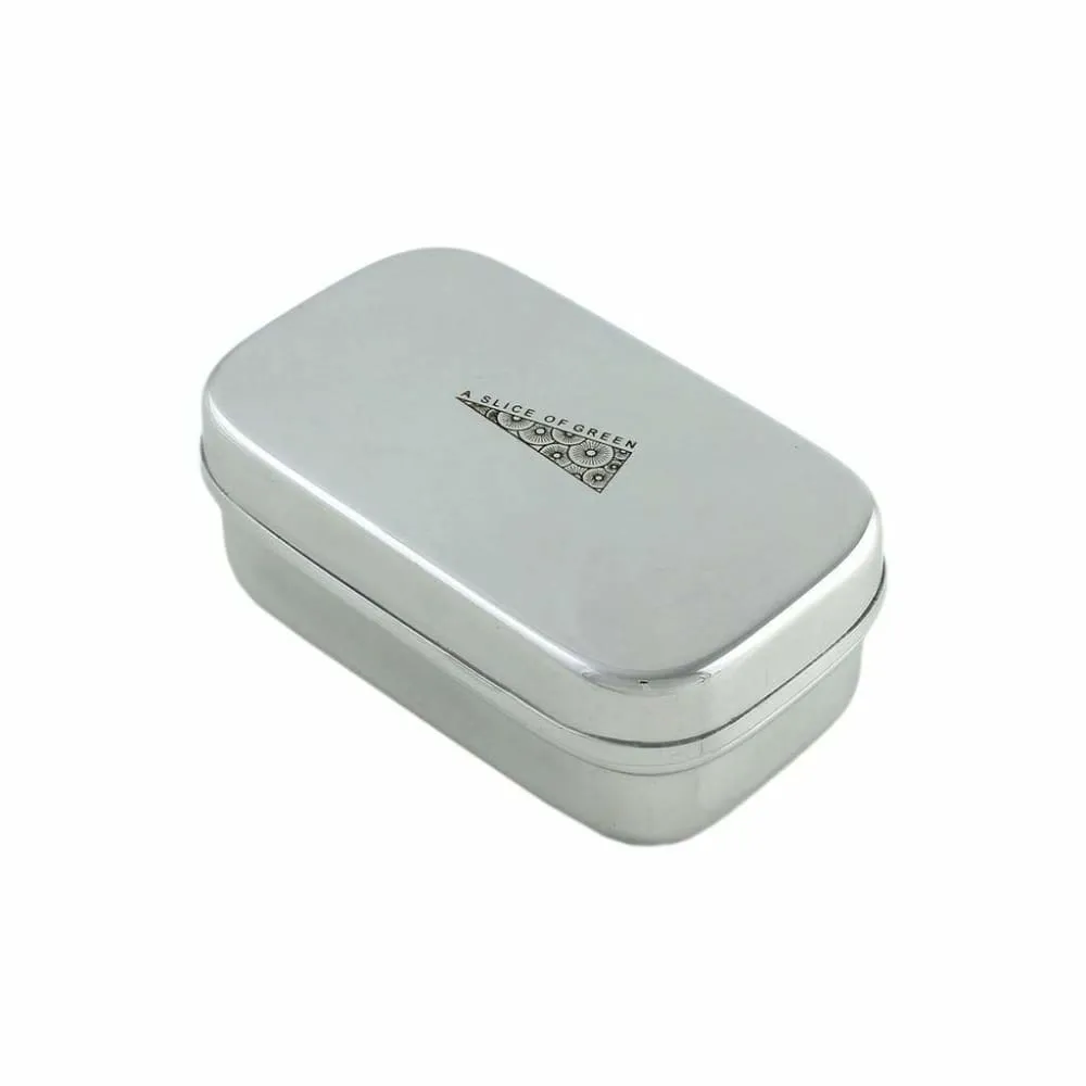 A Slice of Green Mini Rectangle Stainless Steel Food Container