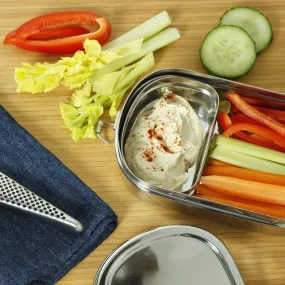 A Slice of Green Stainless Steel Oval Lunch Box with Mini Container