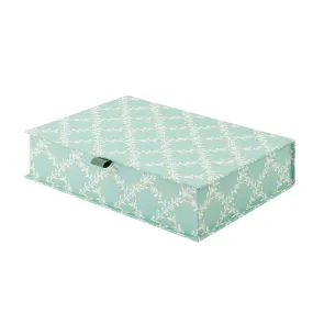 A4 Boxfile Bud Trellis Aqua