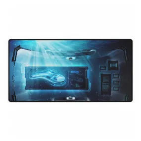 Abstract Blue Mouse Pad (Desk Mat)