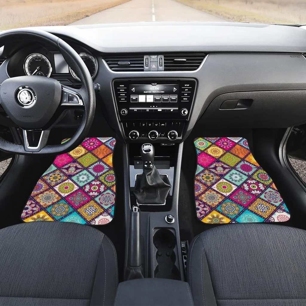 Abstract Needlepoint Car Floor Mats Custom Car Accessories