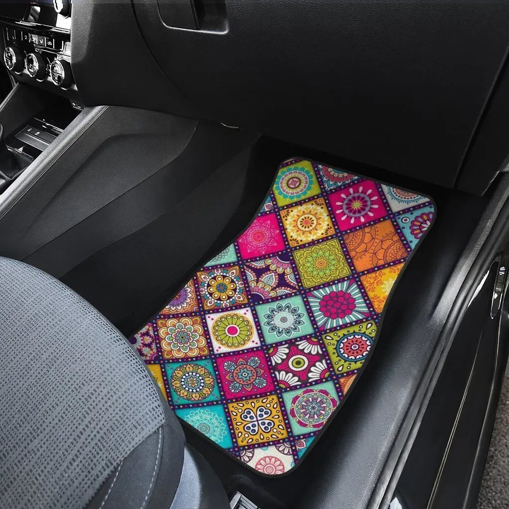 Abstract Needlepoint Car Floor Mats Custom Car Accessories