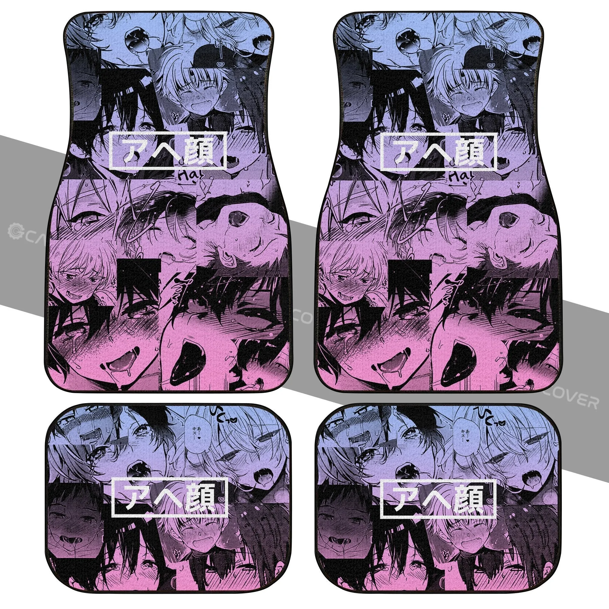 Ahegao Yaoi Car Floor Mats Custom Car Interior Accessories