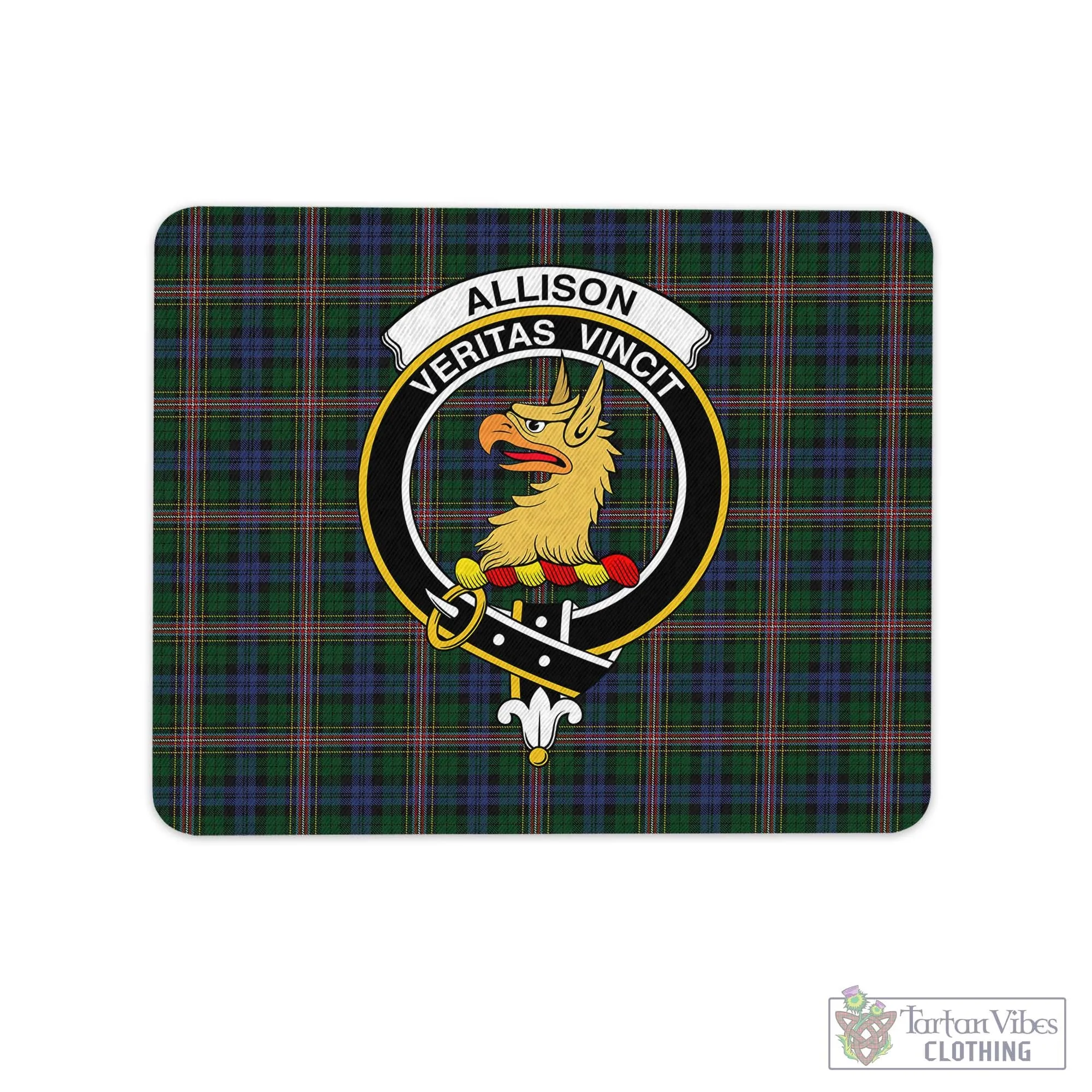 Allison Tartan Mouse Pad with Family Crest