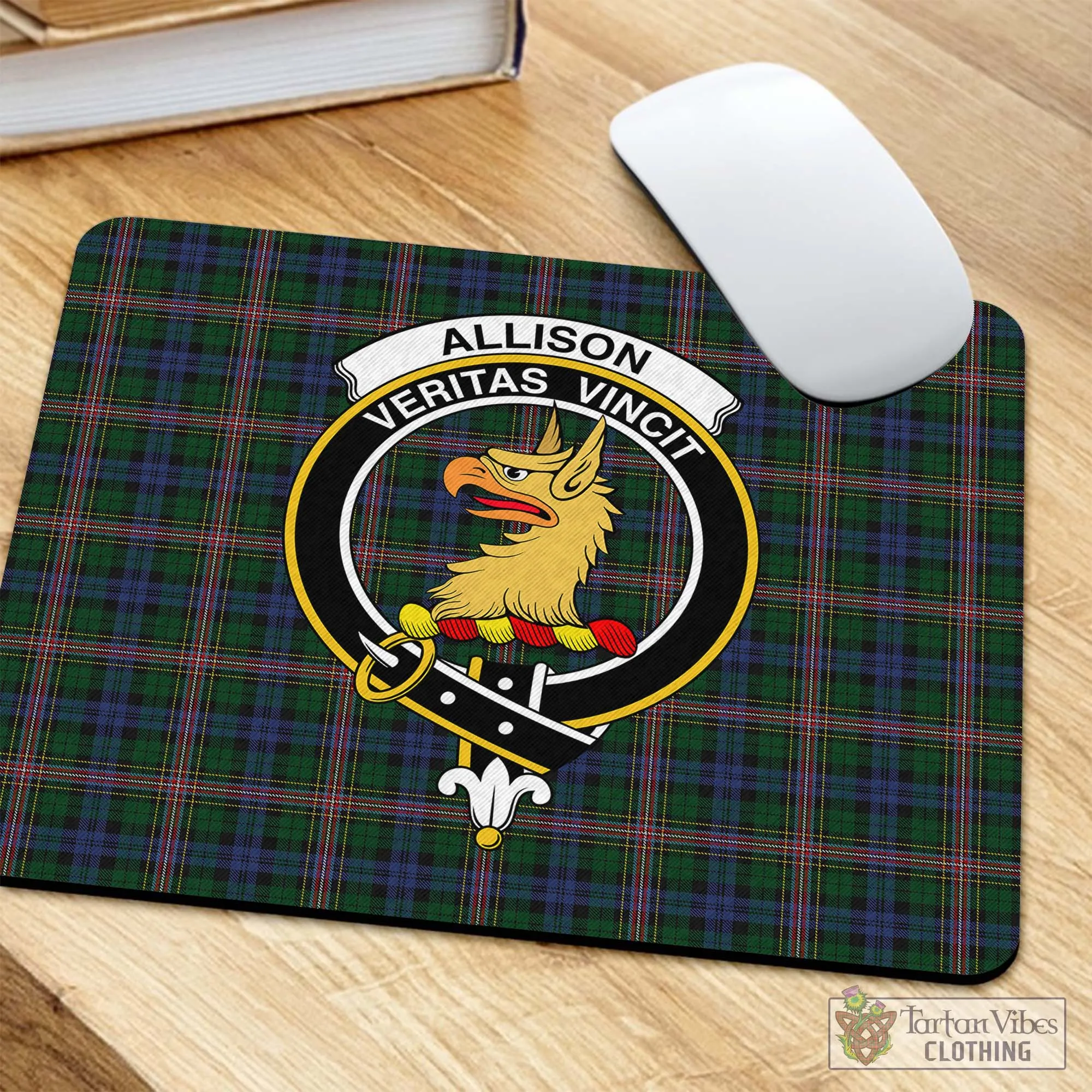 Allison Tartan Mouse Pad with Family Crest