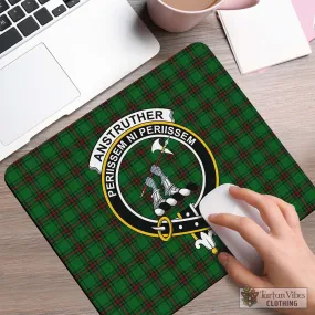 Anstruther Tartan Mouse Pad with Family Crest