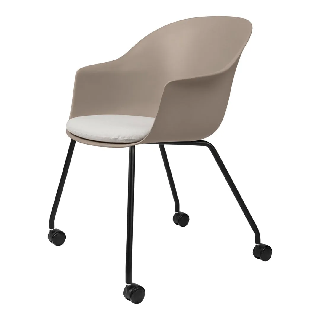 Bat Meeting Chair - 4-Legs w/ Cushion & Castors