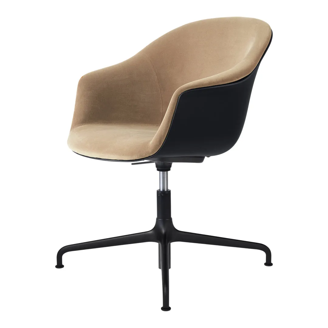 Bat Meeting Chair - 4-Star Base - Height Adjustable - Front Upholstered