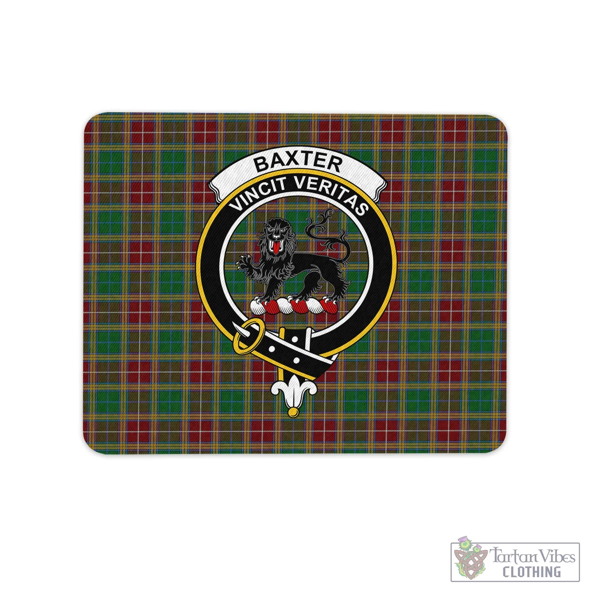 Baxter Tartan Mouse Pad with Family Crest