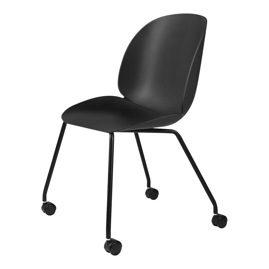 Beetle Meeting Chair - 4 Legs w/ Castors - Unupholstered