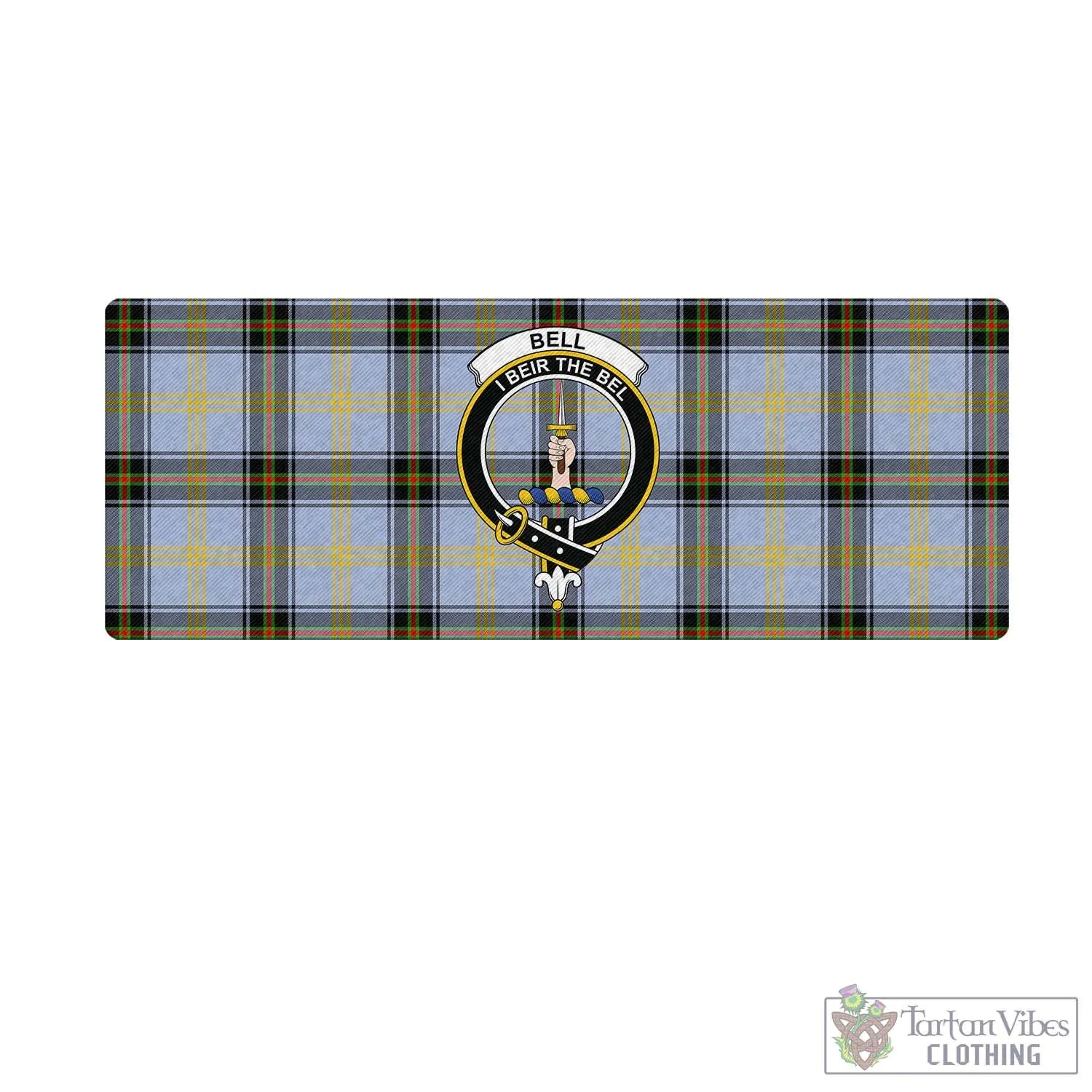 Bell Tartan Mouse Pad with Family Crest