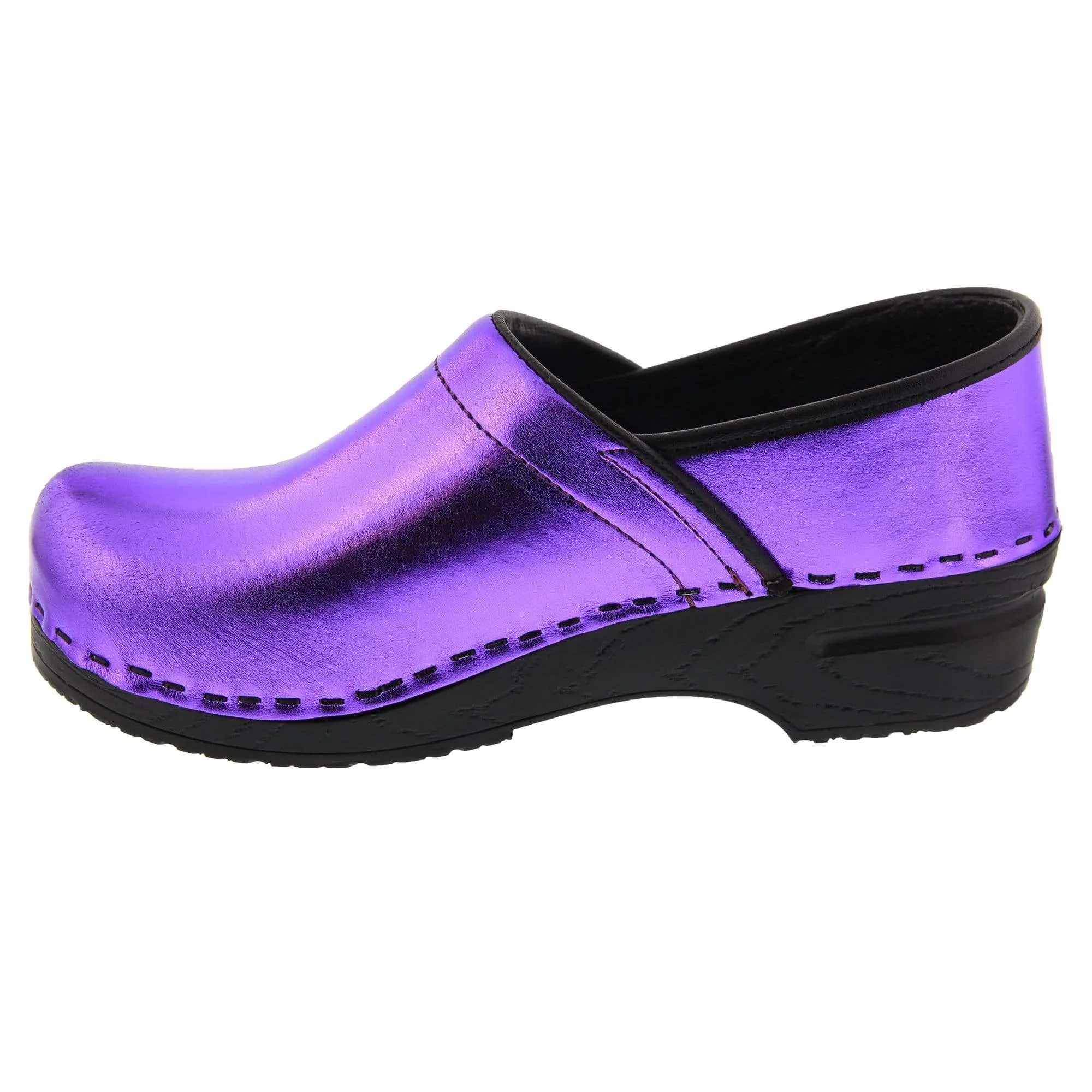 Final Sale: Bjork Professional Mia Metallic Leather Clogs