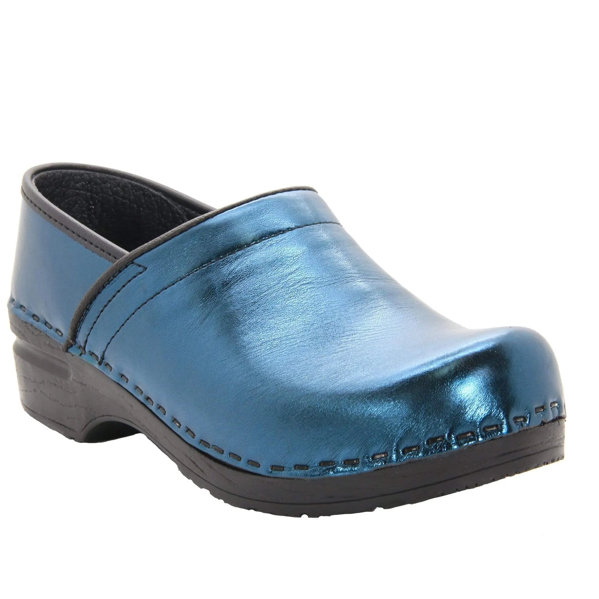 Final Sale: Bjork Professional Mia Metallic Leather Clogs