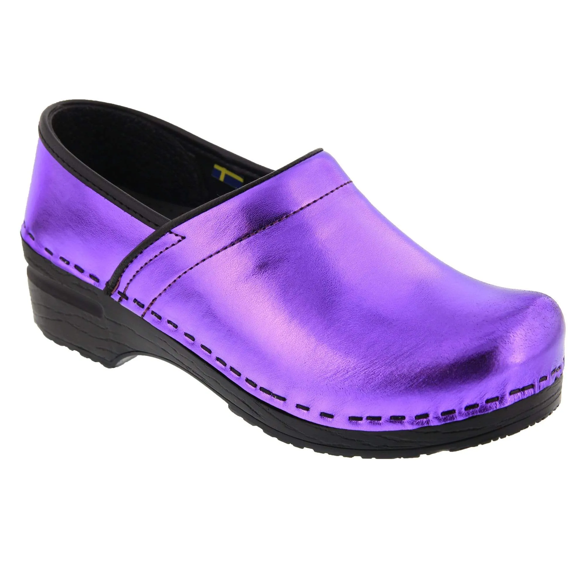 Final Sale: Bjork Professional Mia Metallic Leather Clogs