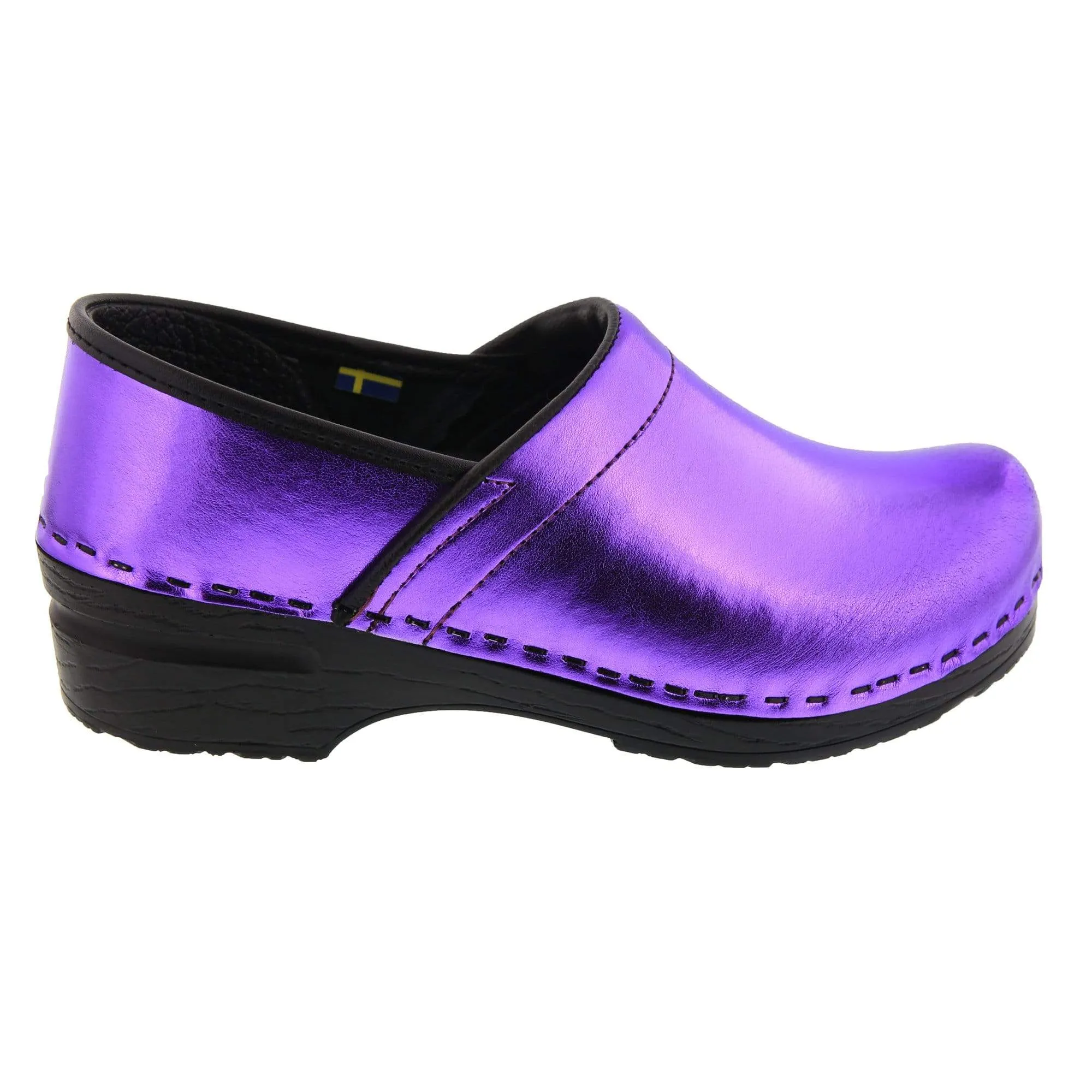 Final Sale: Bjork Professional Mia Metallic Leather Clogs