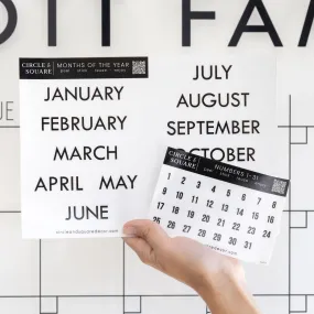 Board Stickies Months & Numbers | Madi Bold Style