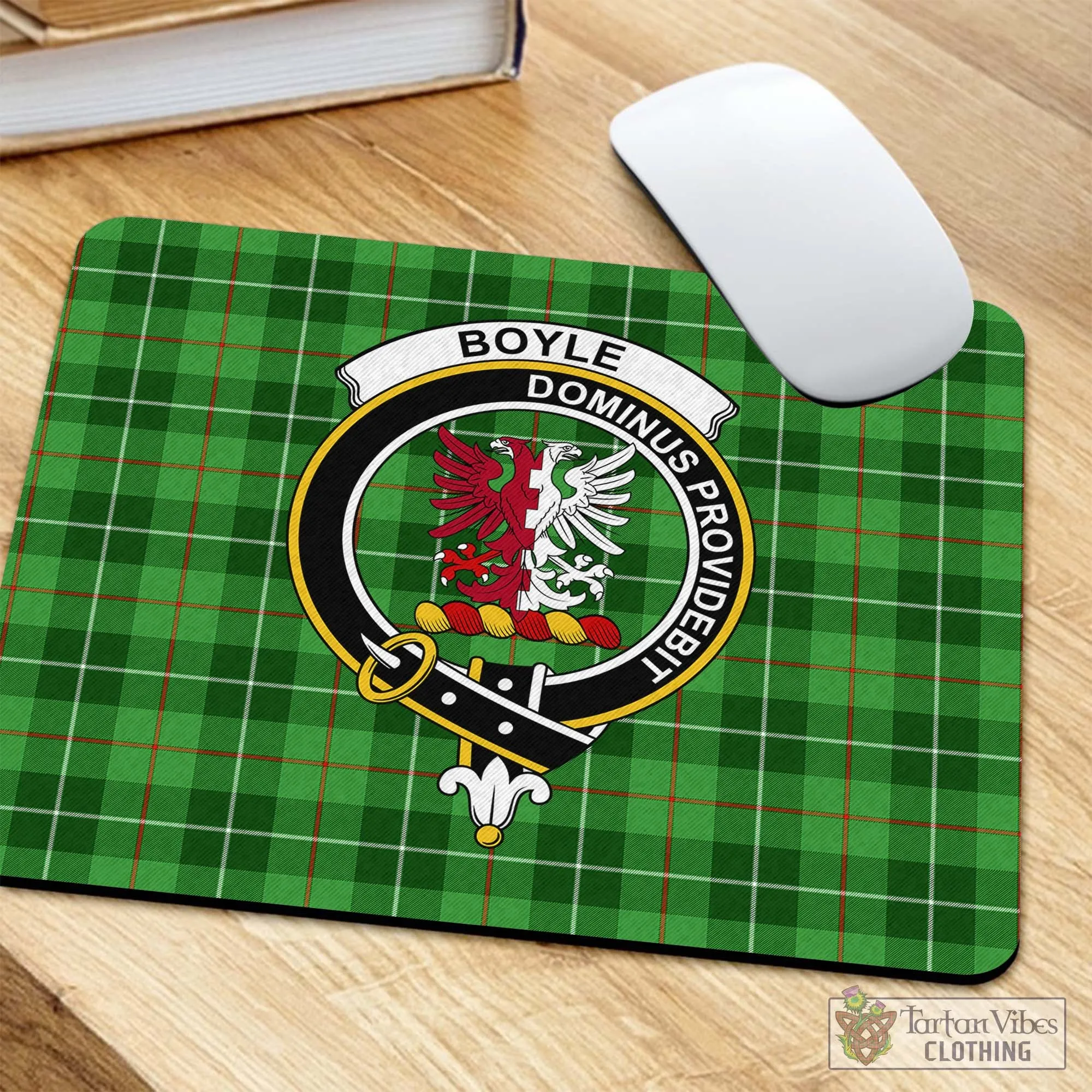 Boyle Tartan Mouse Pad with Family Crest