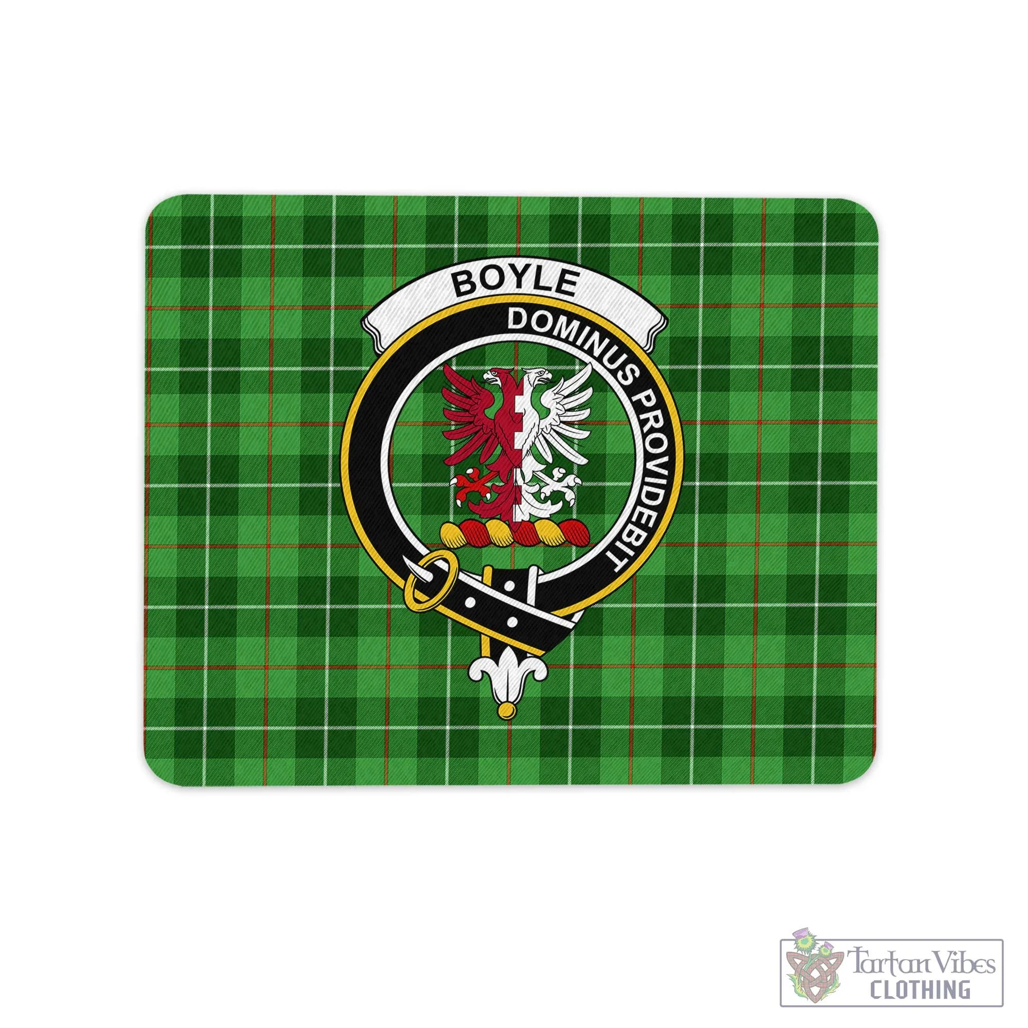 Boyle Tartan Mouse Pad with Family Crest