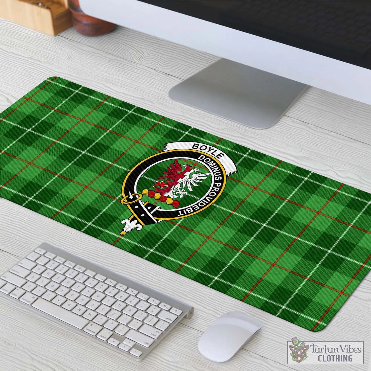 Boyle Tartan Mouse Pad with Family Crest