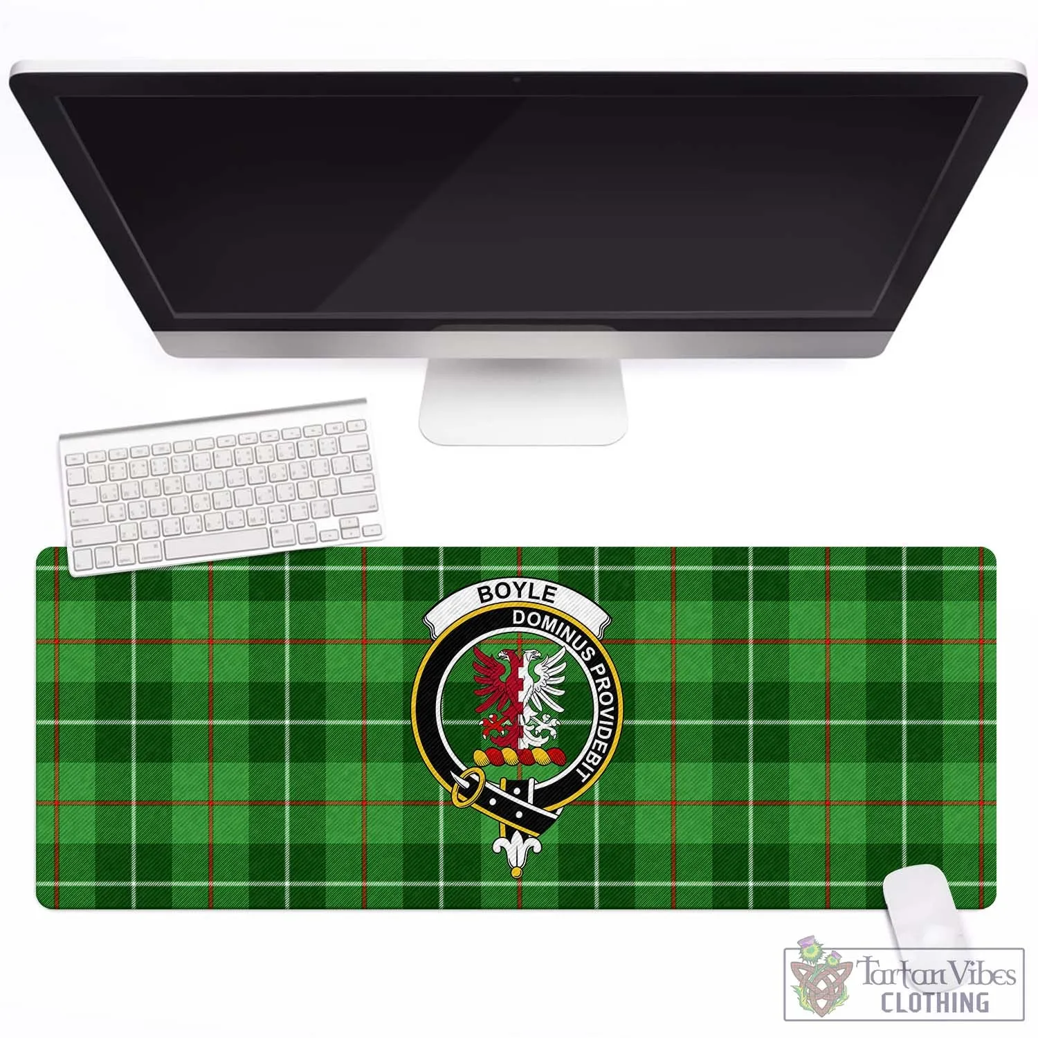 Boyle Tartan Mouse Pad with Family Crest