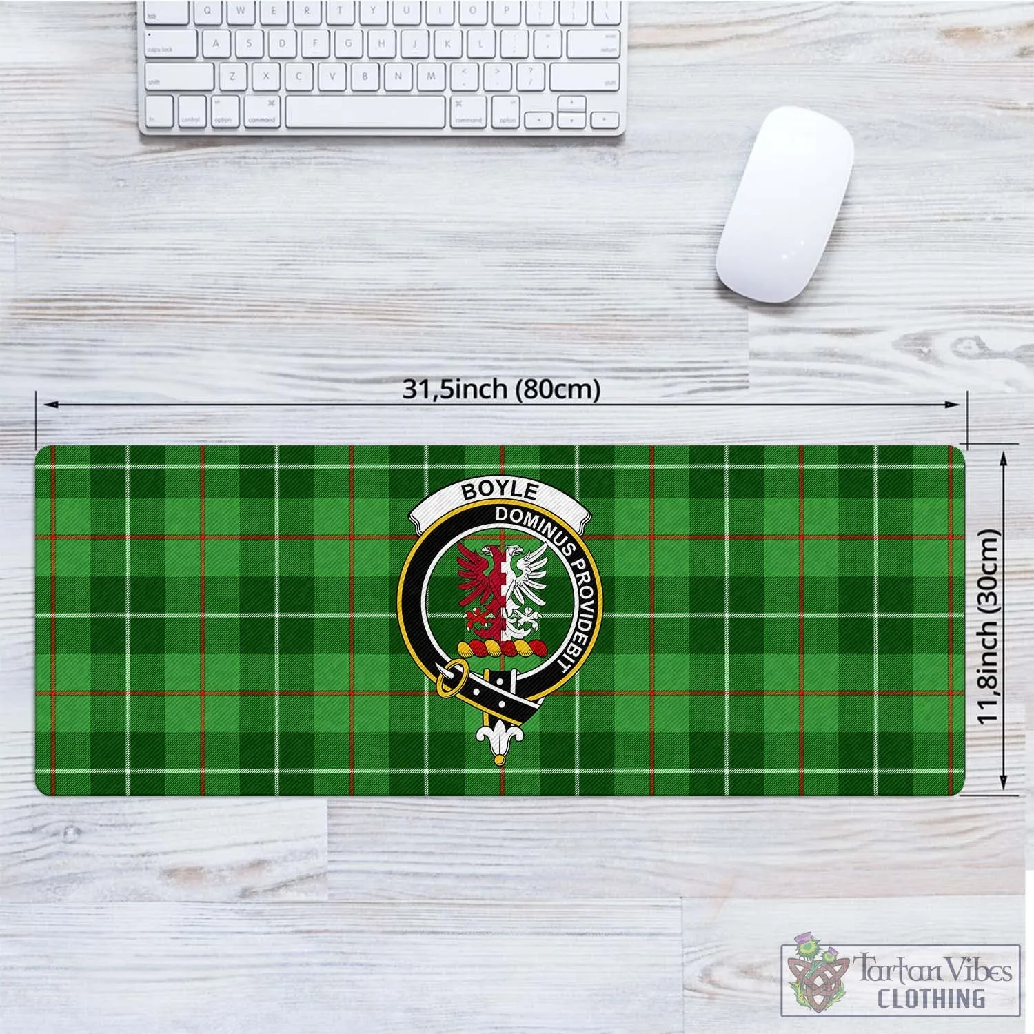 Boyle Tartan Mouse Pad with Family Crest