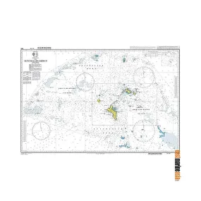 British Admiralty Nautical Chart #0740 The Seychelles Group