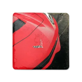 C7 Corvette Red Picture Stone Coaster