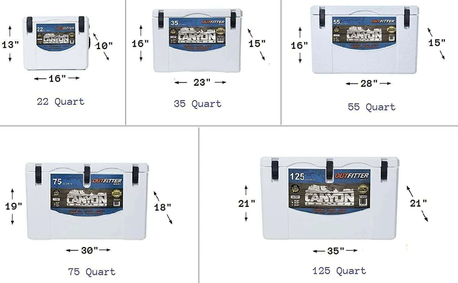 Canyon Coolers Outfitter 35 QT (33 L) White Marble