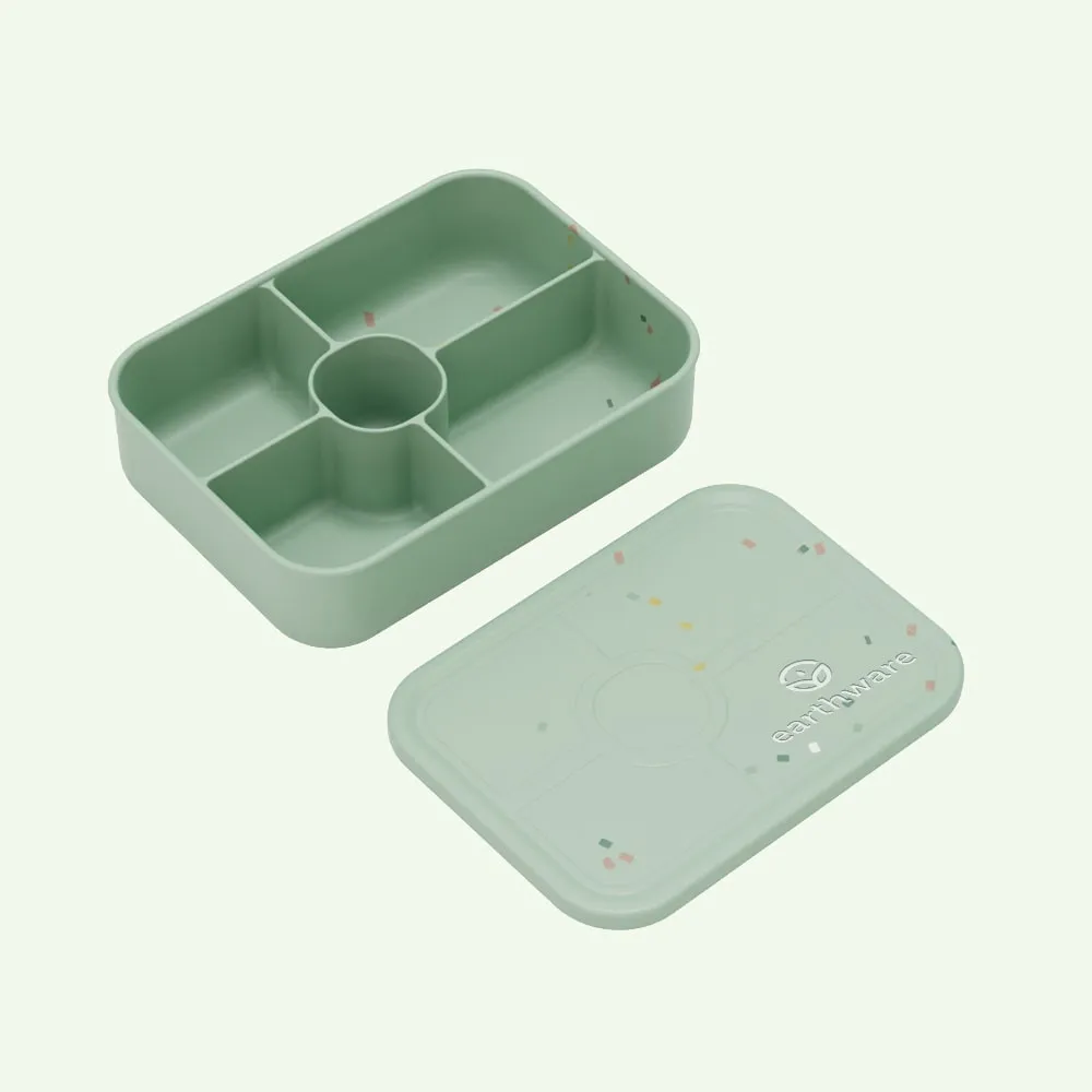 Earthware No-Tox Silicone Bento Lunch Box - 5 Compartments (1.2L)