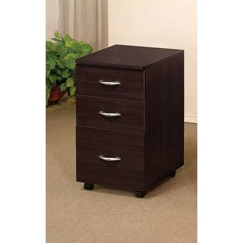 Espresso 3 Drawer File Cabinet